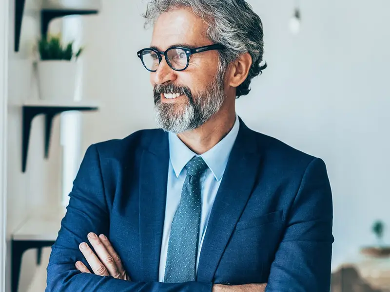 Man with glasses smiling | Dentist in Georgetown