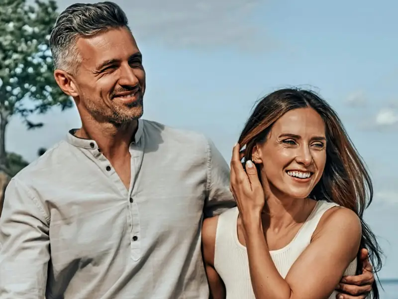 Happy couple smiling | Family dentist in Georgetown
